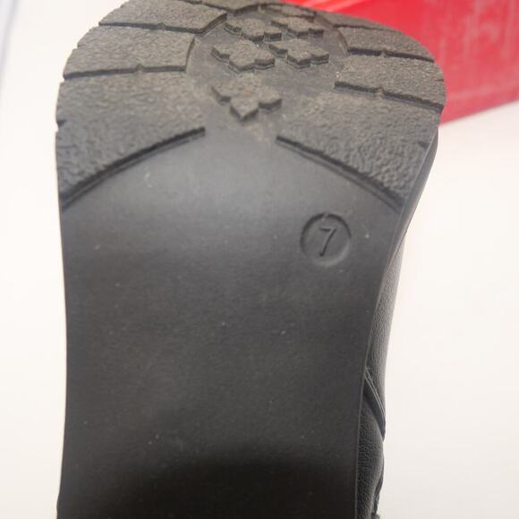 NEW Jeossy Women's 7 Black Ankle Booties Platform Chunky Heel Boots - Picture 7 of 9